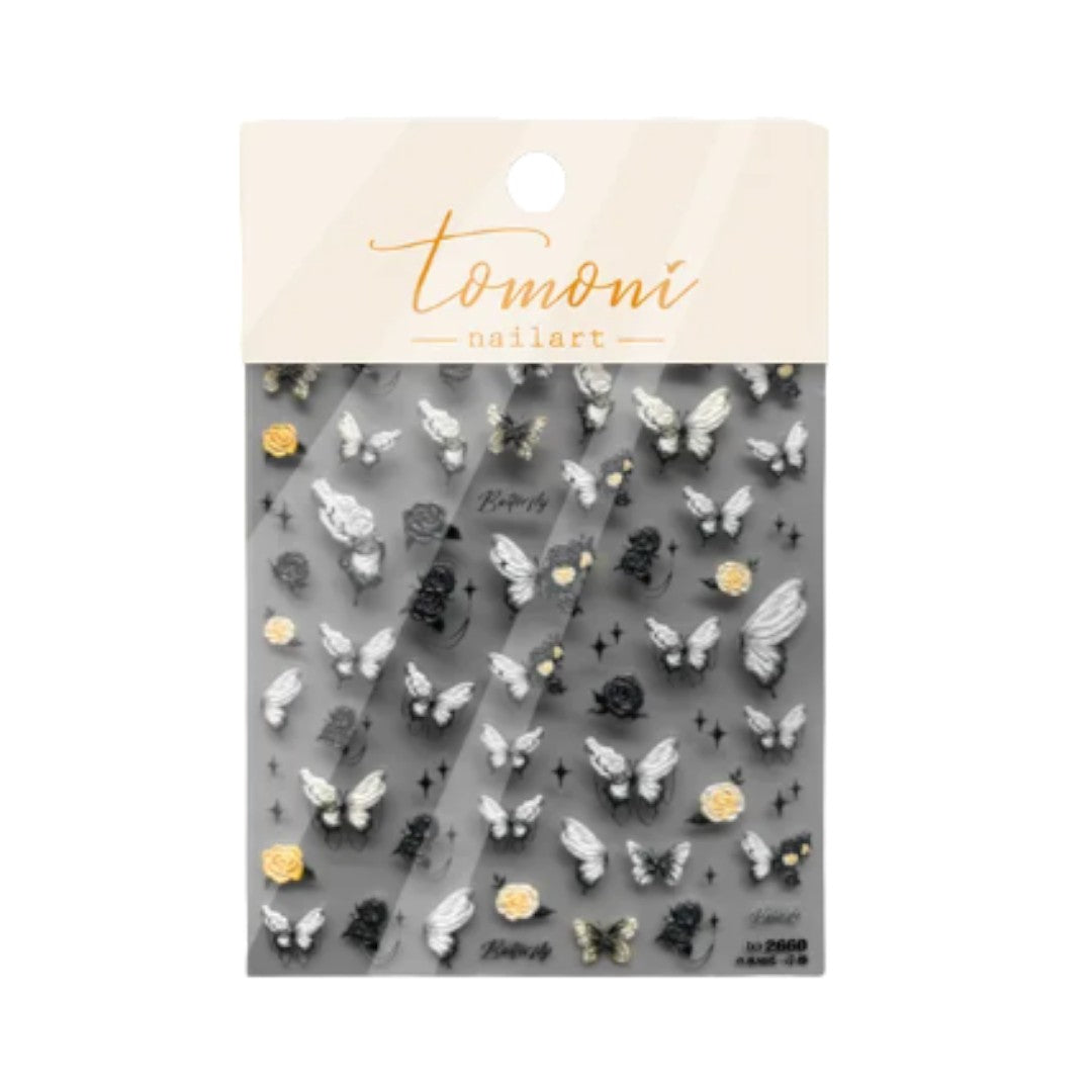 CNBS Nail Stickers, Decals for Nails Garden Butterflies