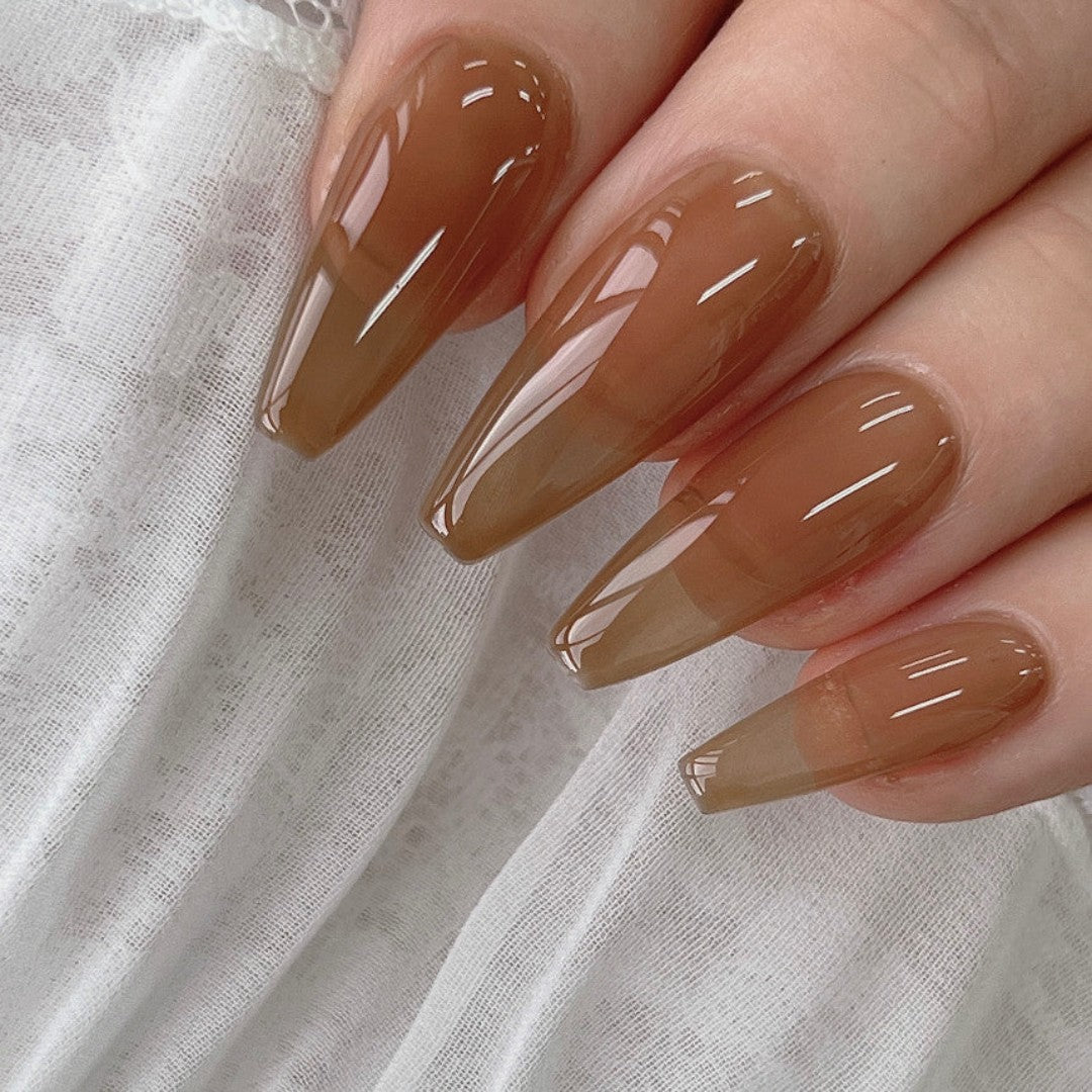 NailBayo - Doi Nude Korean Gel Nail Polish Sepia, syrup nails
