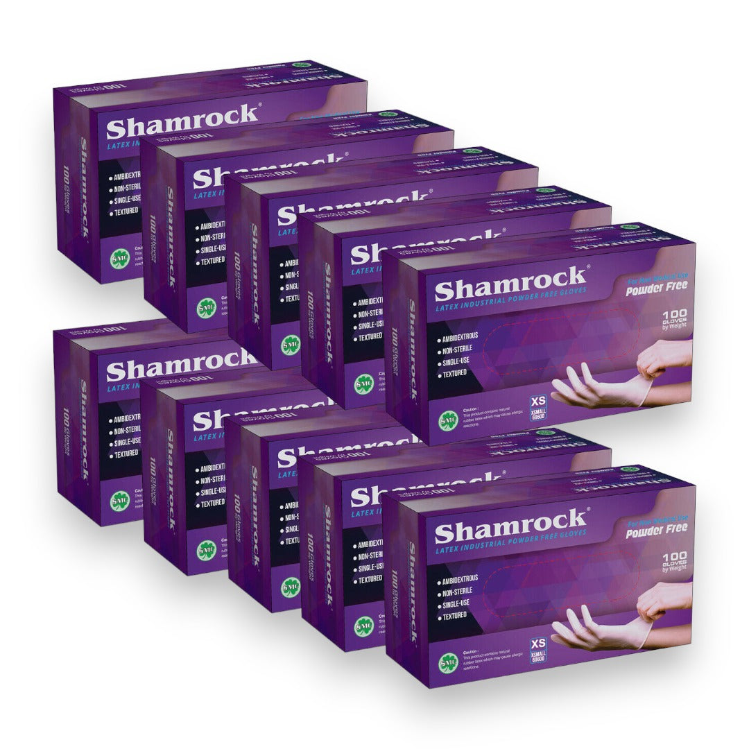 Shamrock Latex Gloves (Case of 10) - Best Disposable Gloves