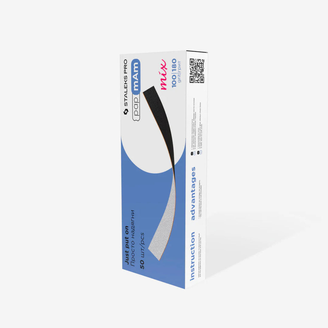 Staleks Disposable Double-sided Files PapmAm Mix EXPERT 22 100/180 Grit (50pcs)