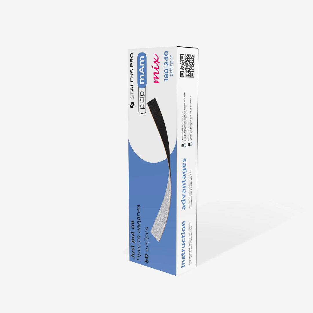 Staleks Disposable Double-sided Files PapmAm Mix EXPERT 22 180/240 Grit (50pcs)