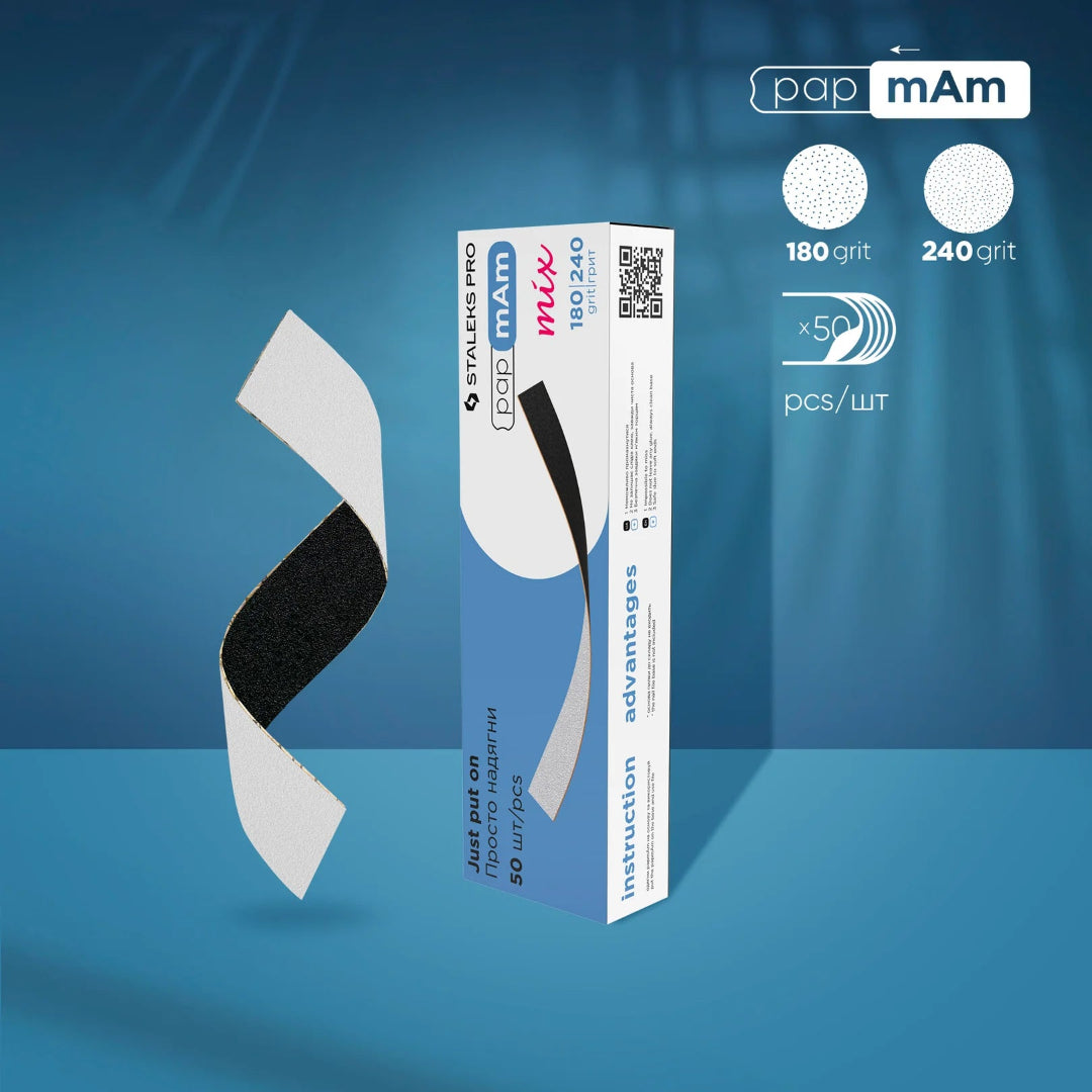 Staleks Disposable Double-sided Files PapmAm Mix EXPERT 22 180/240 Grit (50pcs)