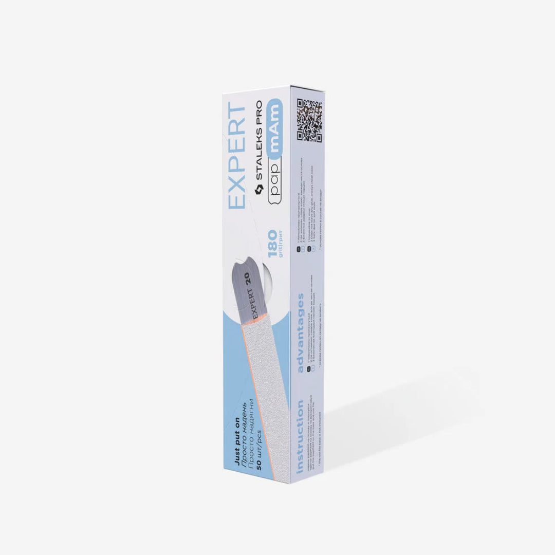 Staleks Disposable White Files PapMam EXPERT 22 180 Grit (50pcs)