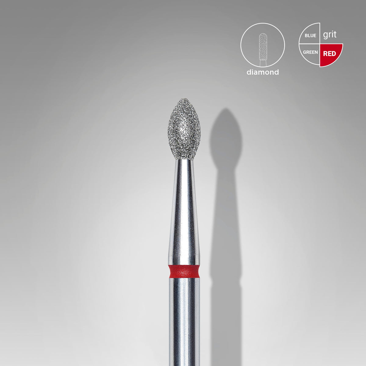 Staleks Nail Drill Bit - EXPERT Diamond Pointed Bud Fine Grit (2.5mm/4.5mm) 3/32"