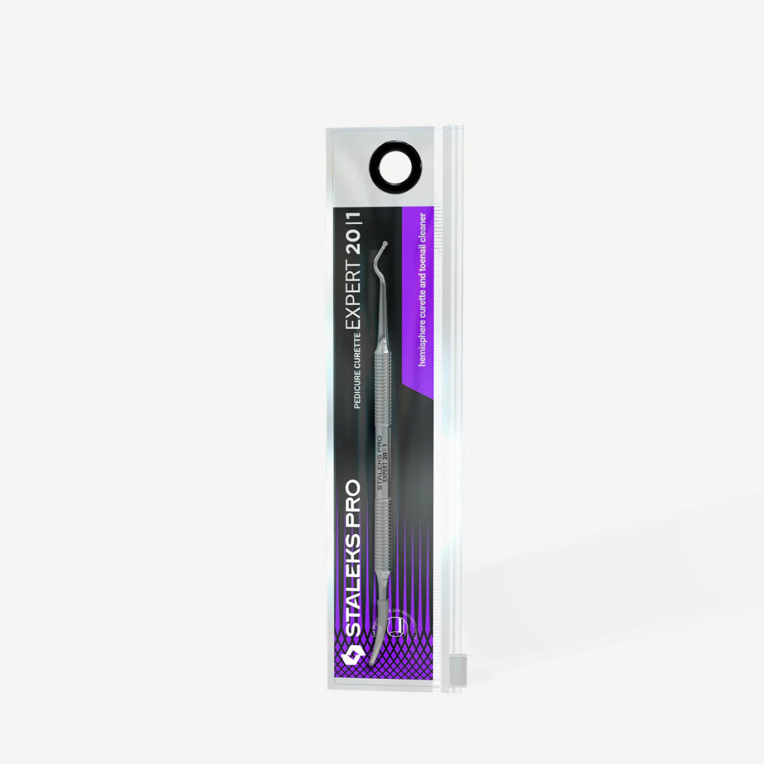 Staleks Pedicure Curette EXPERT 20 TYPE 1 (Hemisphere Curette and Toenail Cleaner)