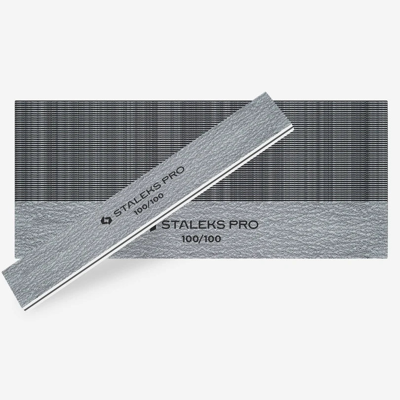 Staleks Straight Wide Mineral Nail File 100/100 Grit (50 pcs)
