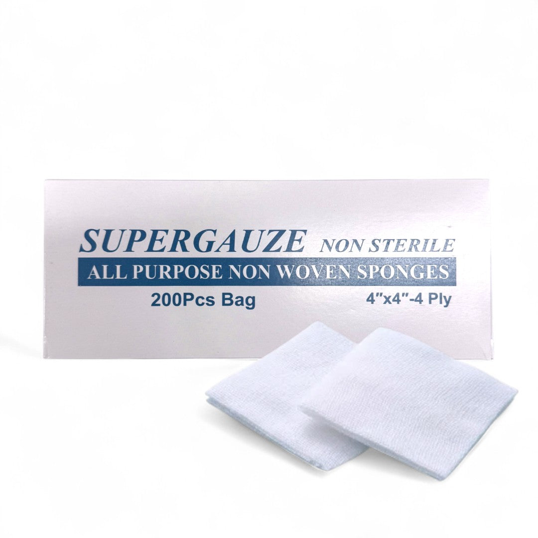 Super Gauze All Purpose Non-Woven Sponges 4x4 - 4ply (Pack of 200)