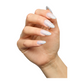 The Gel Bottle Something Blue, Milky Base with Metallic Blue Flecks Gel Polish, milky white nails with design, the gel bottle, the gel bottle canada, the gel bottle inc, vegan nail polish, vegan nail polish canada​
