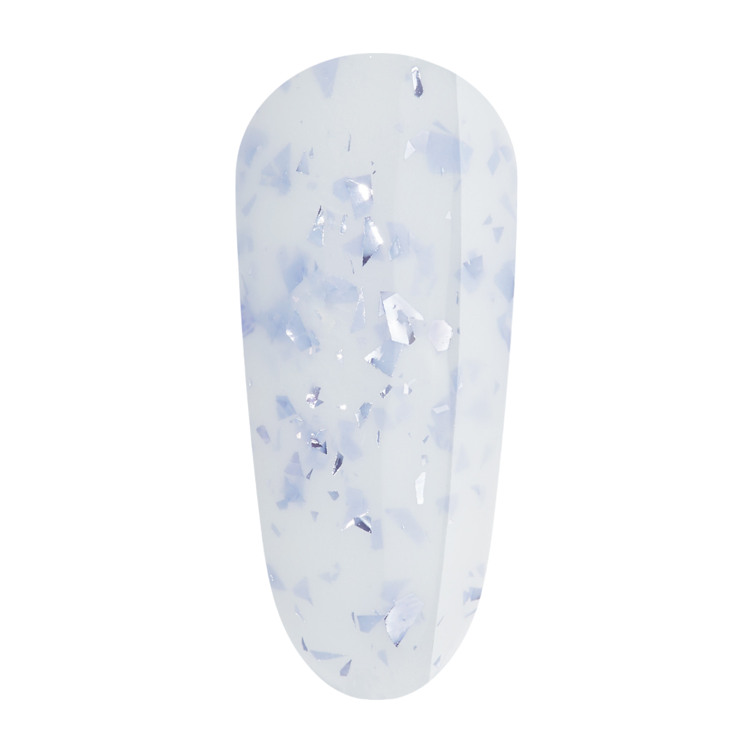 The Gel Bottle Something Blue, Milky Base with Metallic Blue Flecks Gel Polish, milky nails, the gel bottle, the gel bottle canada, the gel bottle inc, vegan nail polish, vegan nail polish canada​