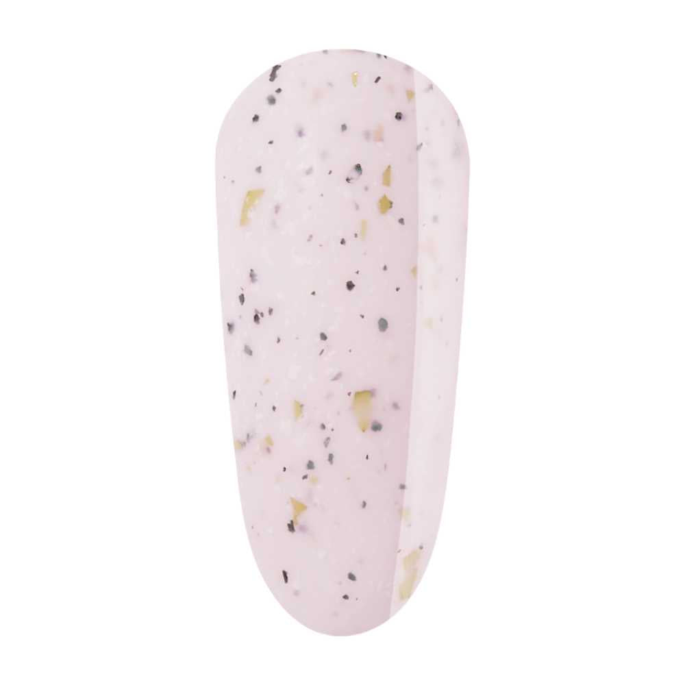 The Gel Bottle Voyage, Sheer Milky Gel Nail Polish with Black, Gold Flake, the gel bottle canada​, gel in the bottle​, the gel bottle inc​, vegan near me​, vegan​, nail salons near me, nails for you