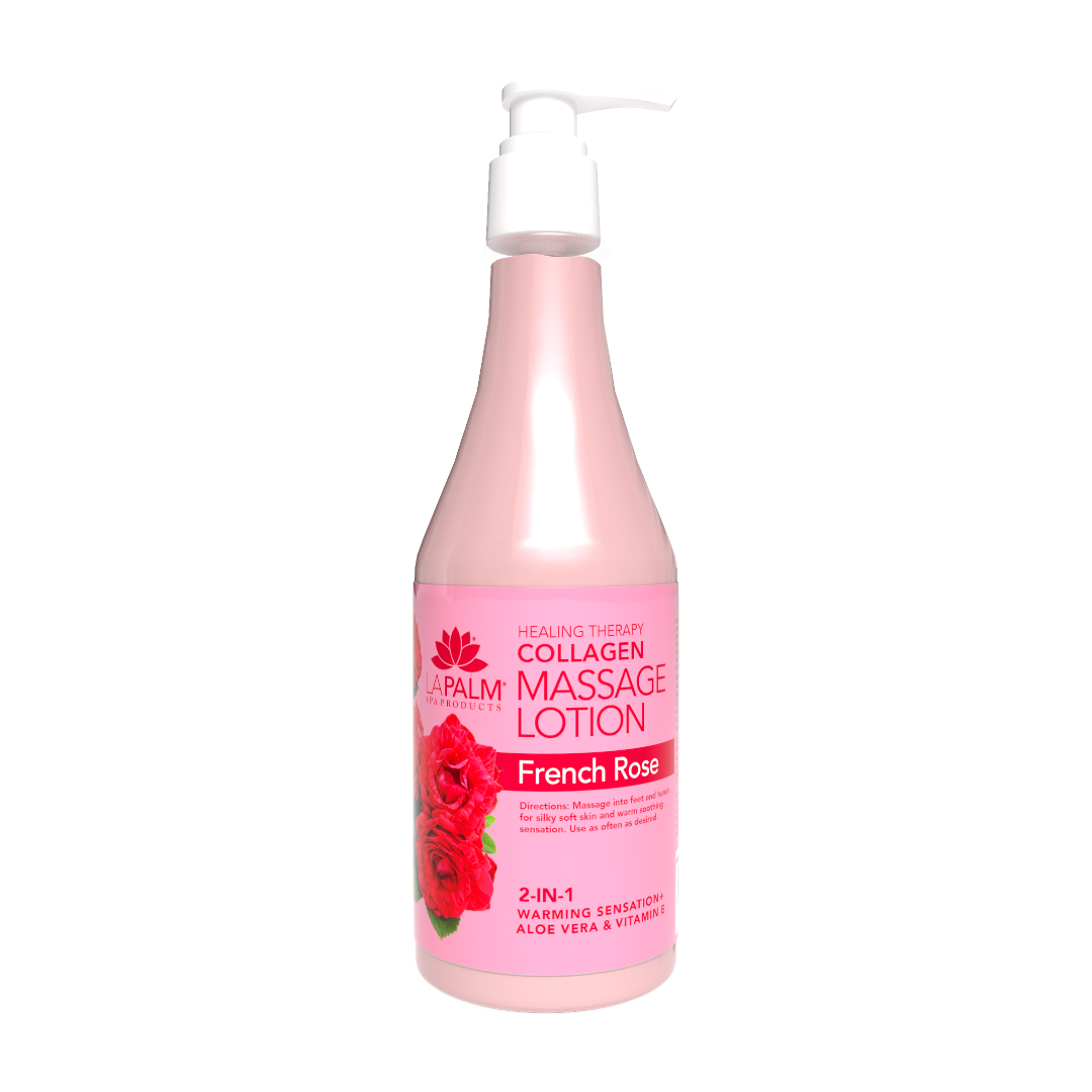 collagen serum lotion, La Palm Collagen Cream Massage Lotion - French Rose 8oz