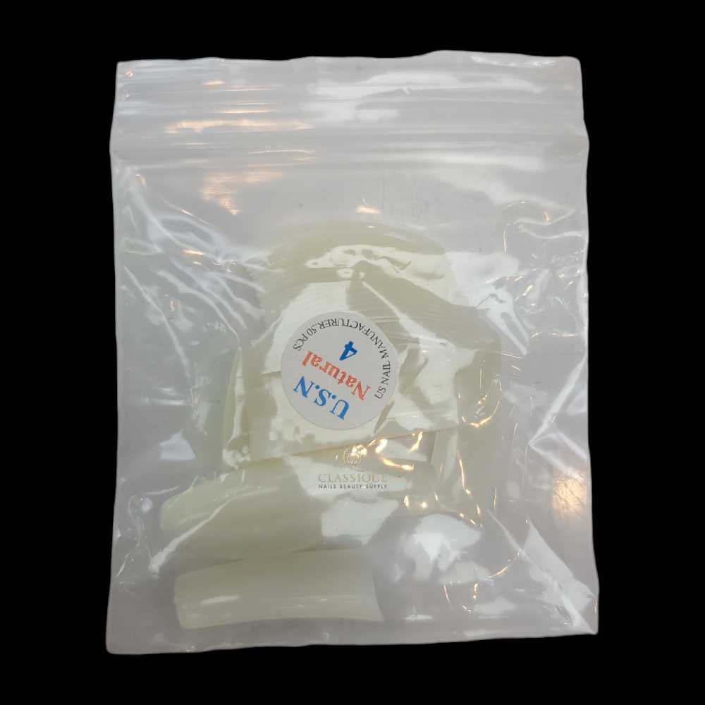 USN Nail Tips Natural (Bag of 50), acrylic nail tips, nail tip shapes