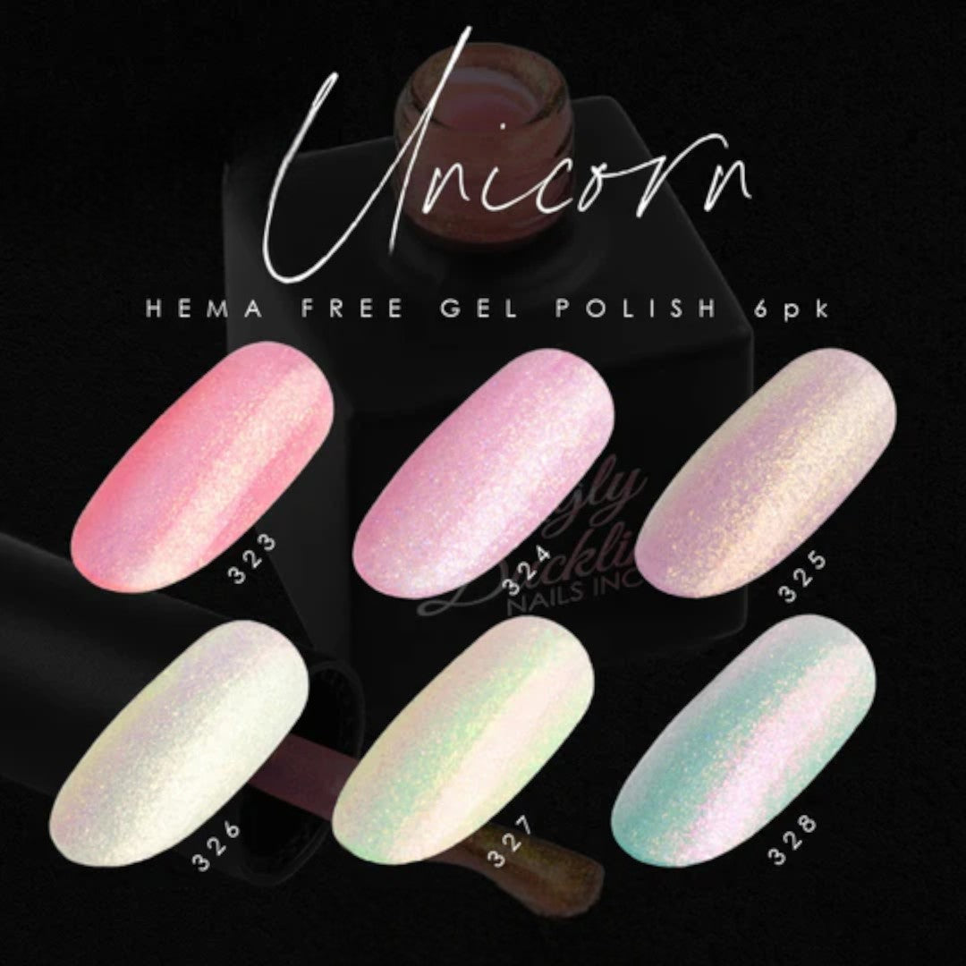 Ugly Duckling Gel Polish (HEMA- Free) - Unicorn Collection #323-328 (6pcs)