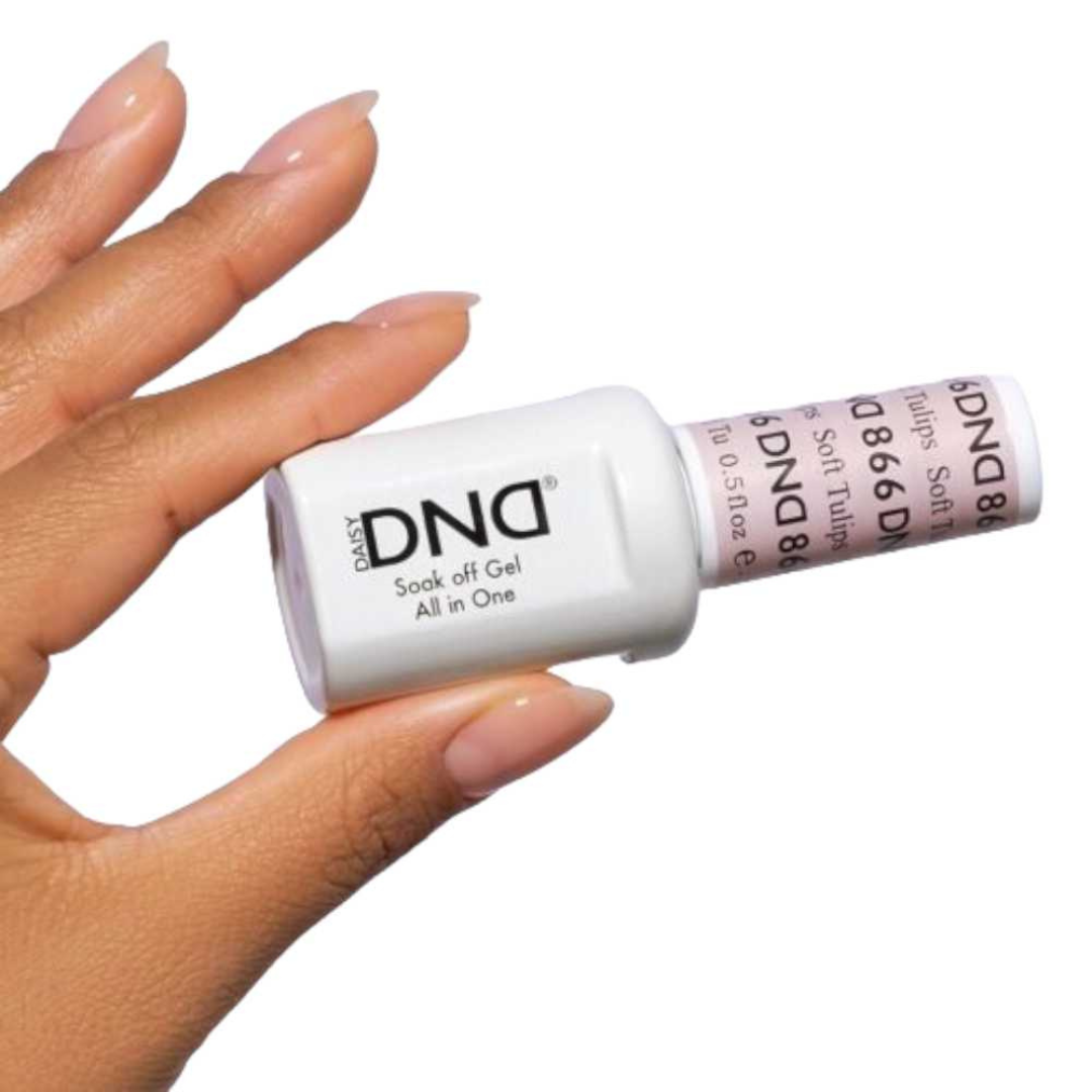 dnd sheer collection, sheer nail polish, gel polish, regular nail polish, dnd nail lacquer,  866 Soft Tulips, nail salon king city