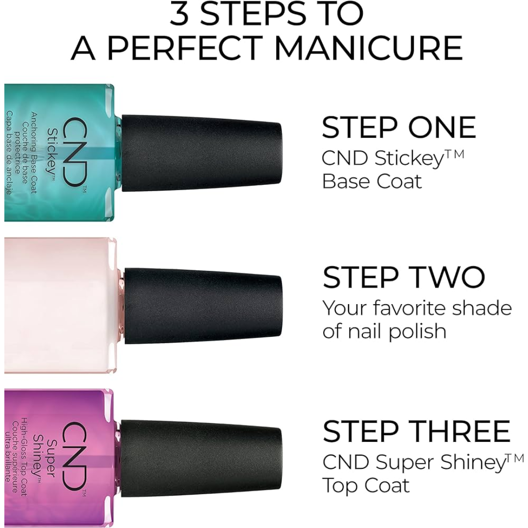 CND - Stickey Base Coat & Super Shiney Top Coat Combo