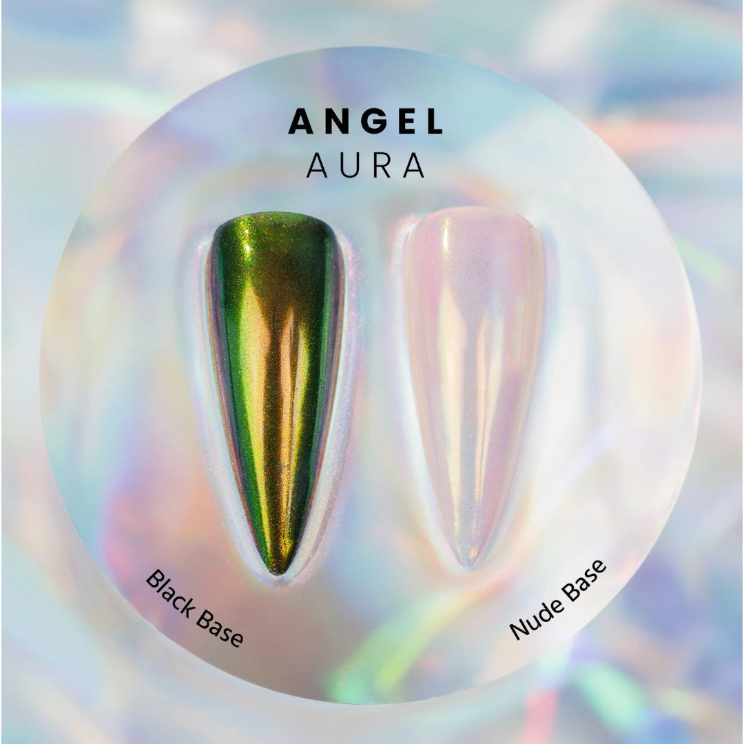 V Beauty Pure chrome nail powder Angel Aura, pink chrome nails​, pearl chrome nails, rose gold chrome nails