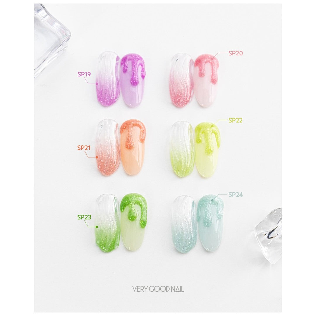Very Good Nail Glitter Gel Polish - Fizz Splash Collection #SP19-24 (6pcs)
