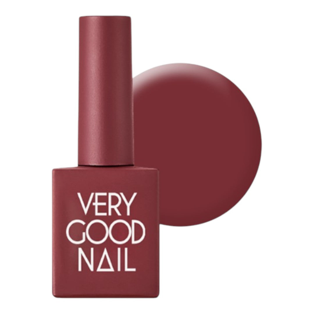 Very Good Nail Gel Polish R10 Burnt Red, korean nails​, korean gel nail polish​, korean nail salon, korean nail art​, korean nail color, korean nail polish​, very good nail