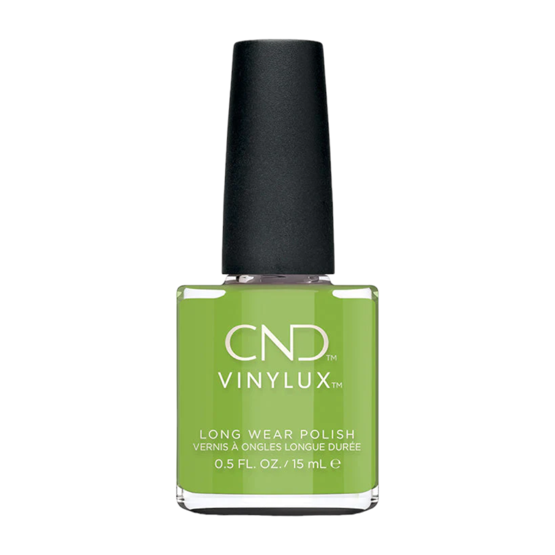 CND Vinylux Nail Polish - 470 Meadow Glow, A cheerful green for a feel-good mood.