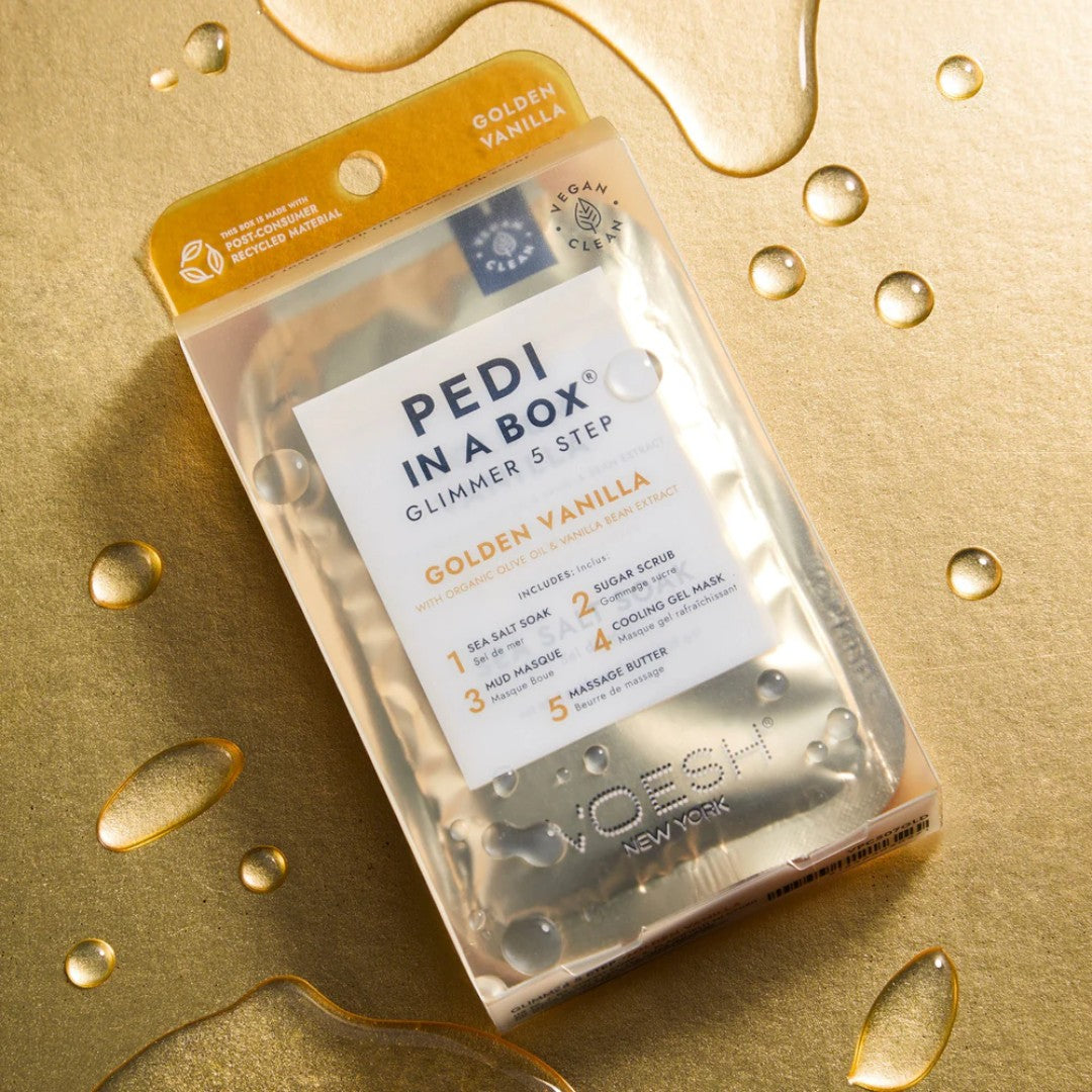 Voesh 5in1 Glimmer Pedi in a Box - Golden Vanilla