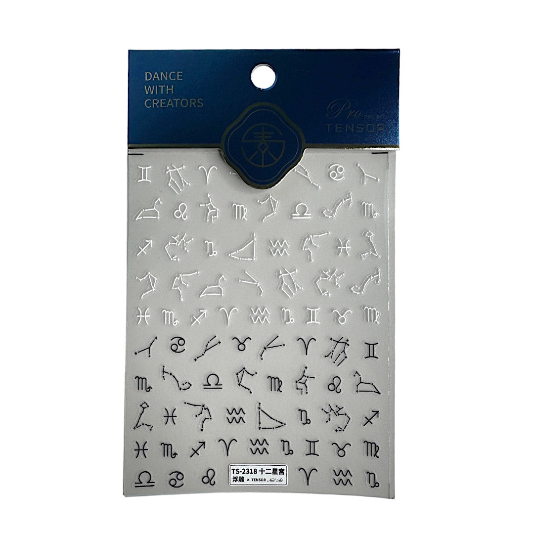 Nail Art Stickers TS2318 Zodiac Signs Nail Stickers