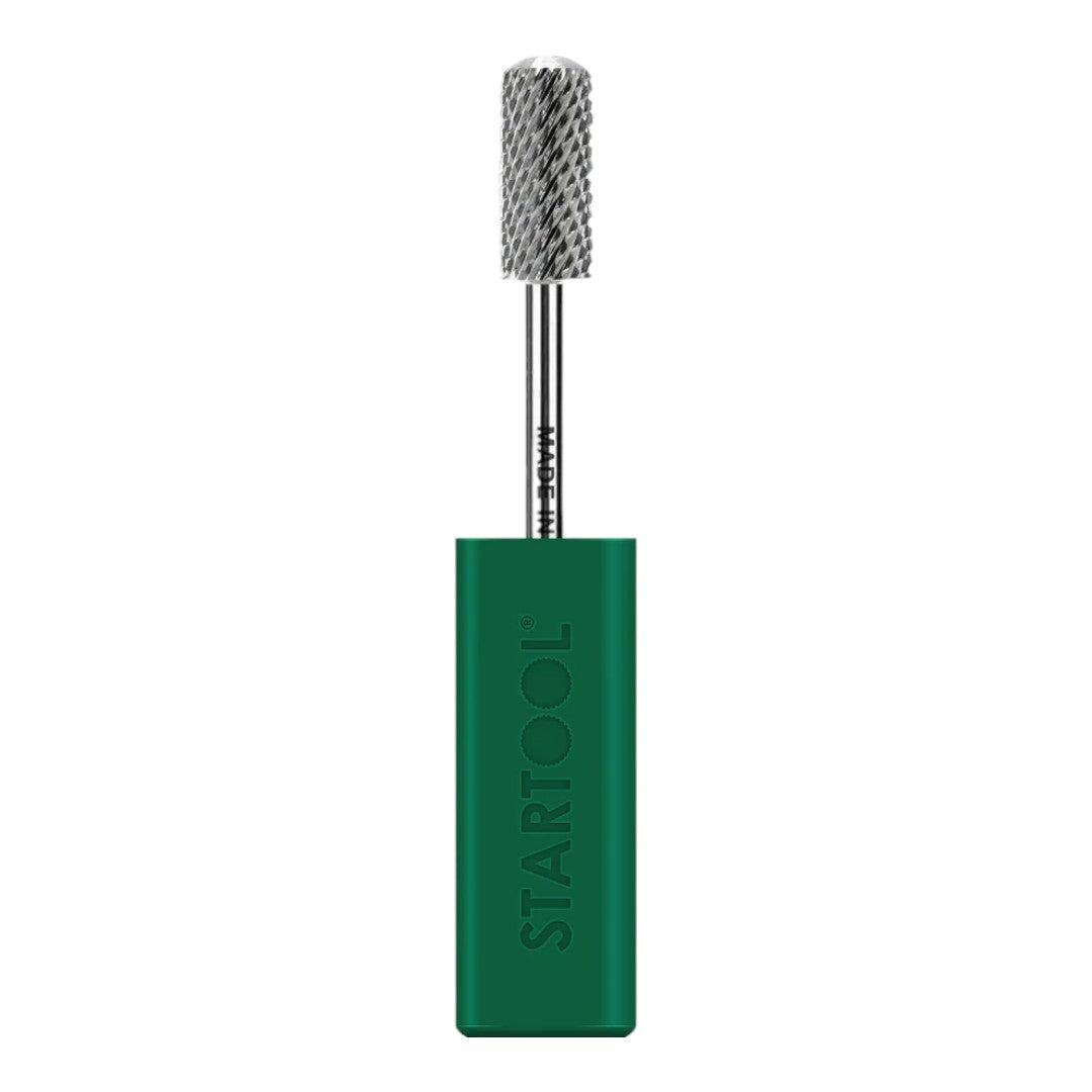Startool Nail Drill Bits - Small Barrel Round Top Carbide RC Coarse Grit 3/32 Silver