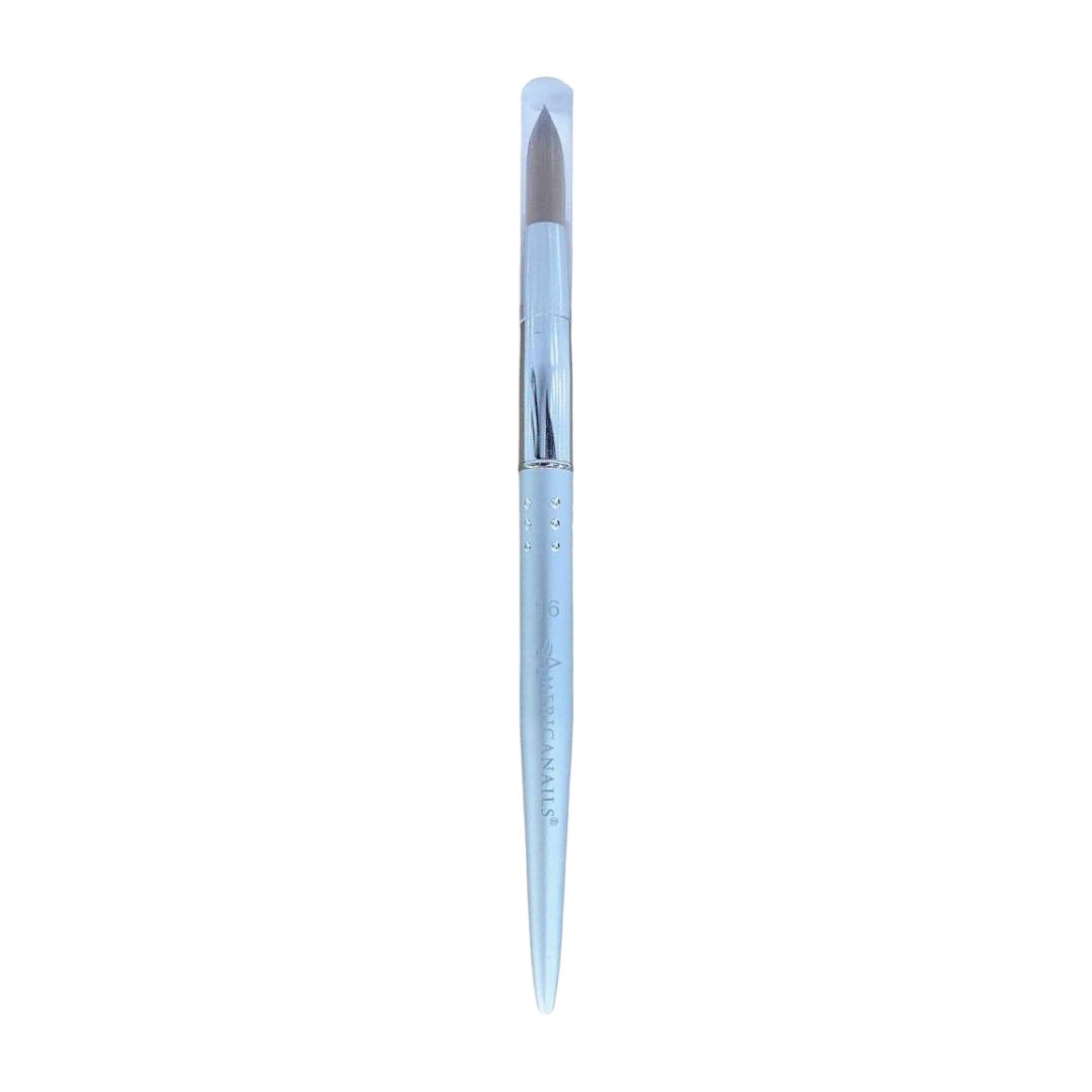 Acrylic Brush - American Nails Faux Kolinsky Silver Handle #FKDS16