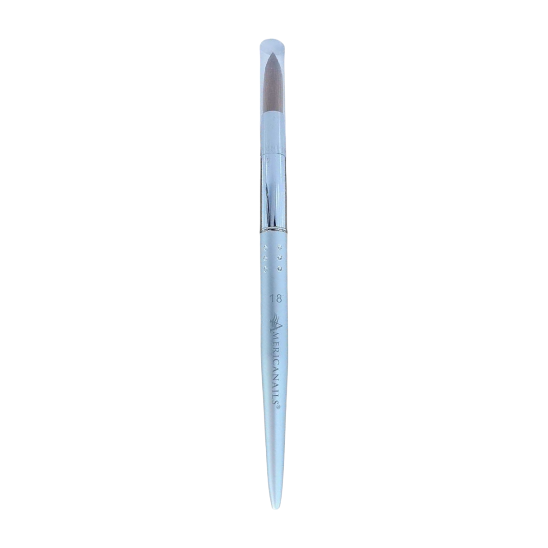 Acrylic Brush - American Nails Faux Kolinsky Silver Handle #FKDS18