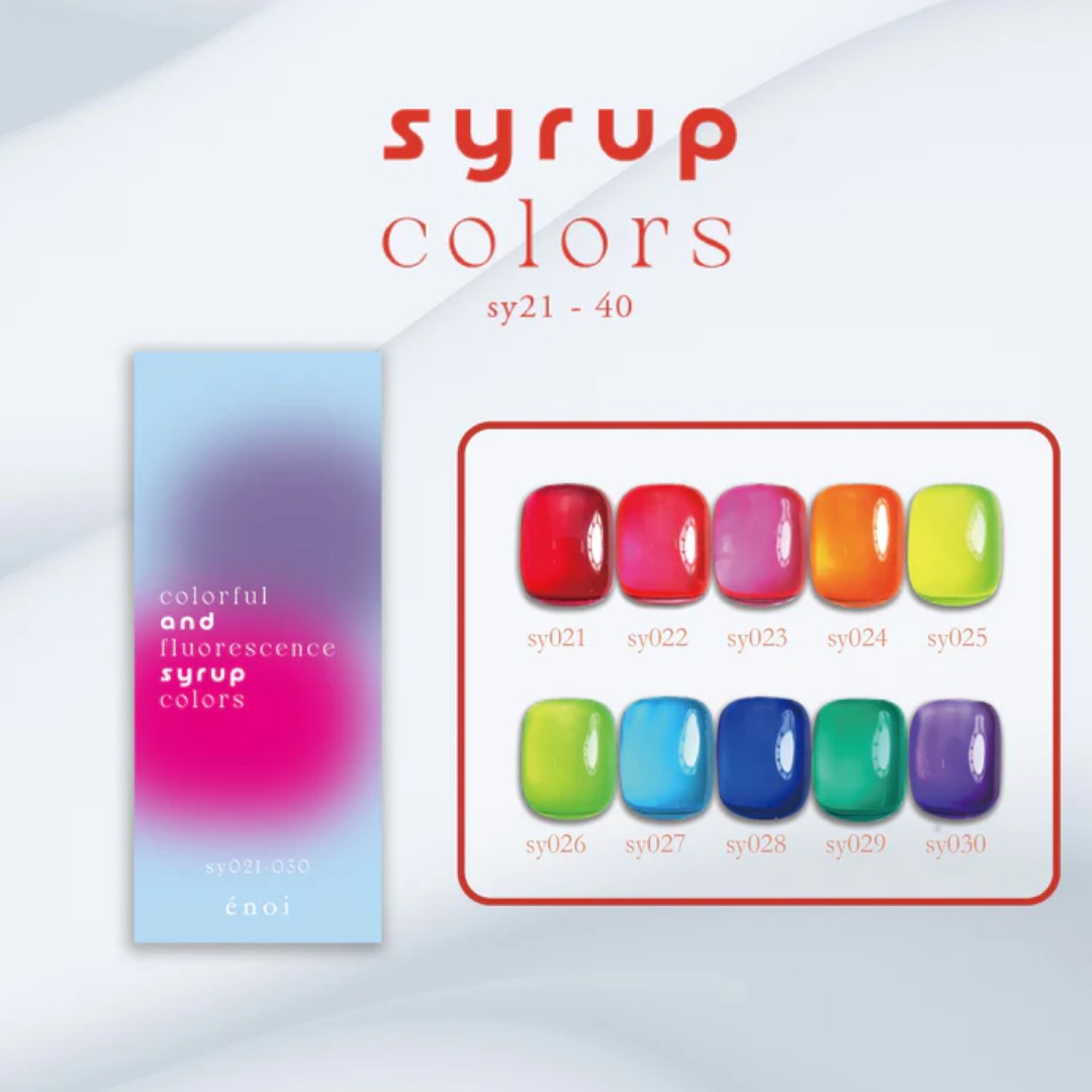 Enoi Syrup Gel Polish - Set 1 #SY21-30 (10Pcs)