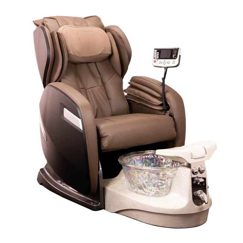 Fiori 9000 Pedicure Spa Chair Crystal Bowl - Ivory Crystal Base