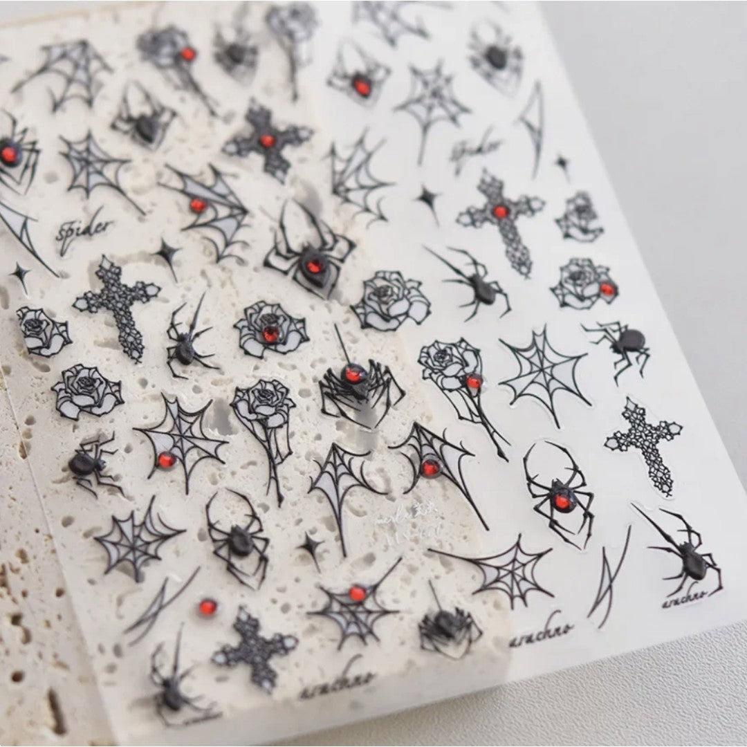 CNBS Nail Stickers - Gothic Spiders