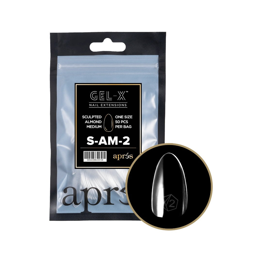 apres Gel-X Refill Tips 2.0 - Sculpted Almond Medium (50pcs)