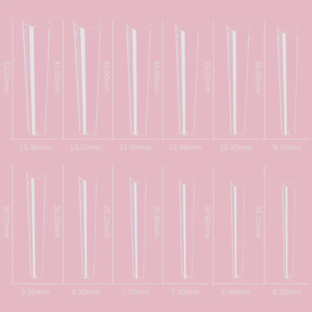2Guys Nail Tips Box - No C-Curve Coffin 3XL (420Pcs)