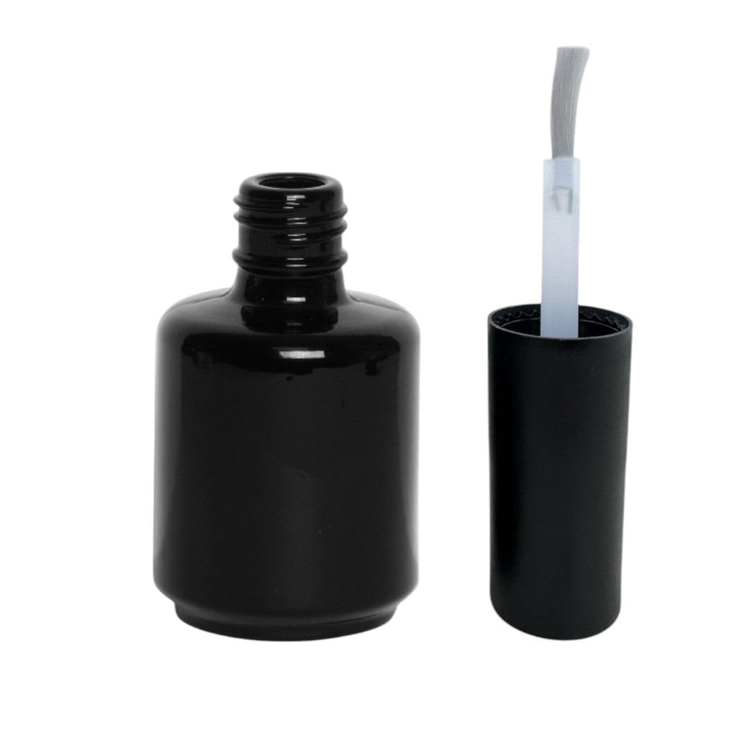 Berkeley Empty Gel Polish Bottle 0.5Oz - Glossy Black #BT253-GB
