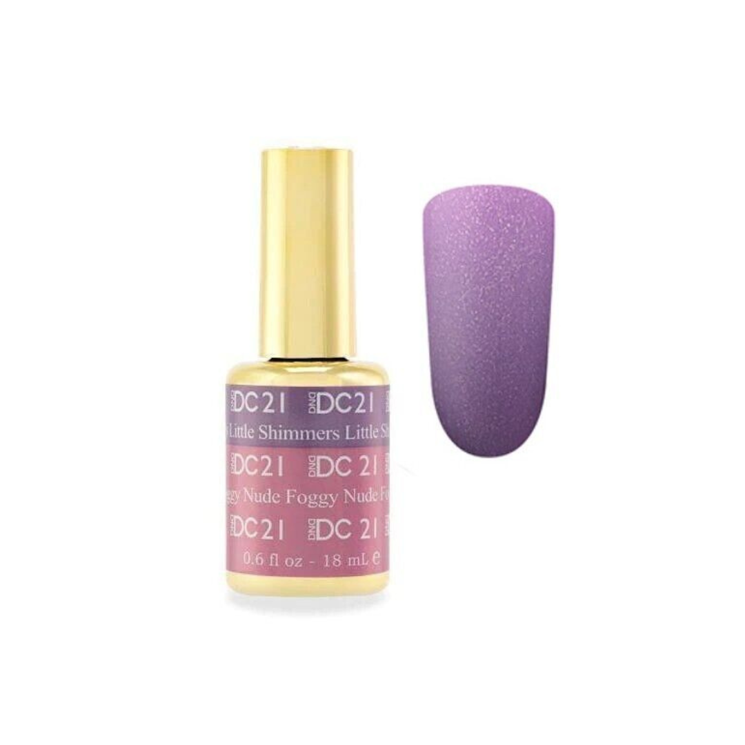 DND DC Mood Change Gel Polish - Little Shimmers Foggy Nude #21