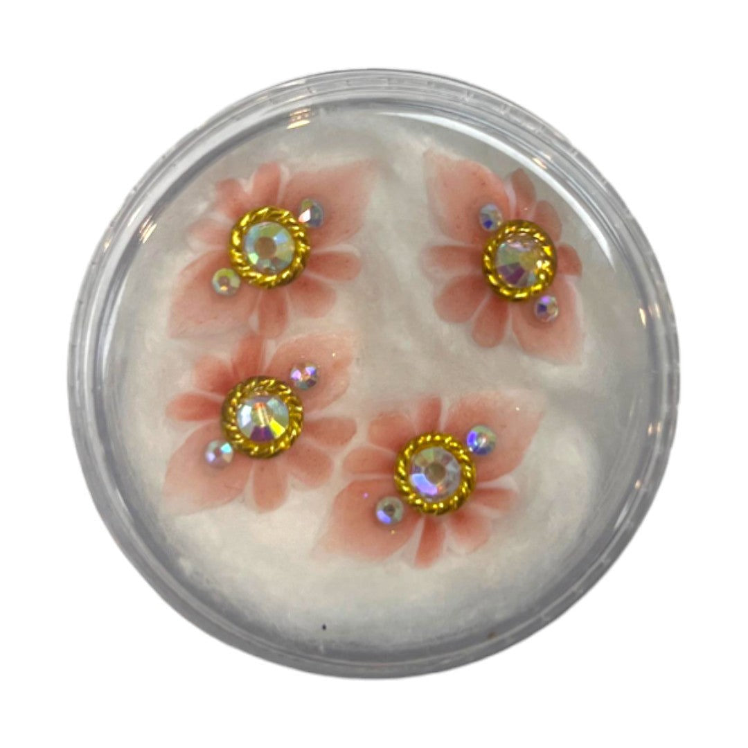 CNBS Nail Charms - 3D Handmade Acrylic Flowers 4pcs