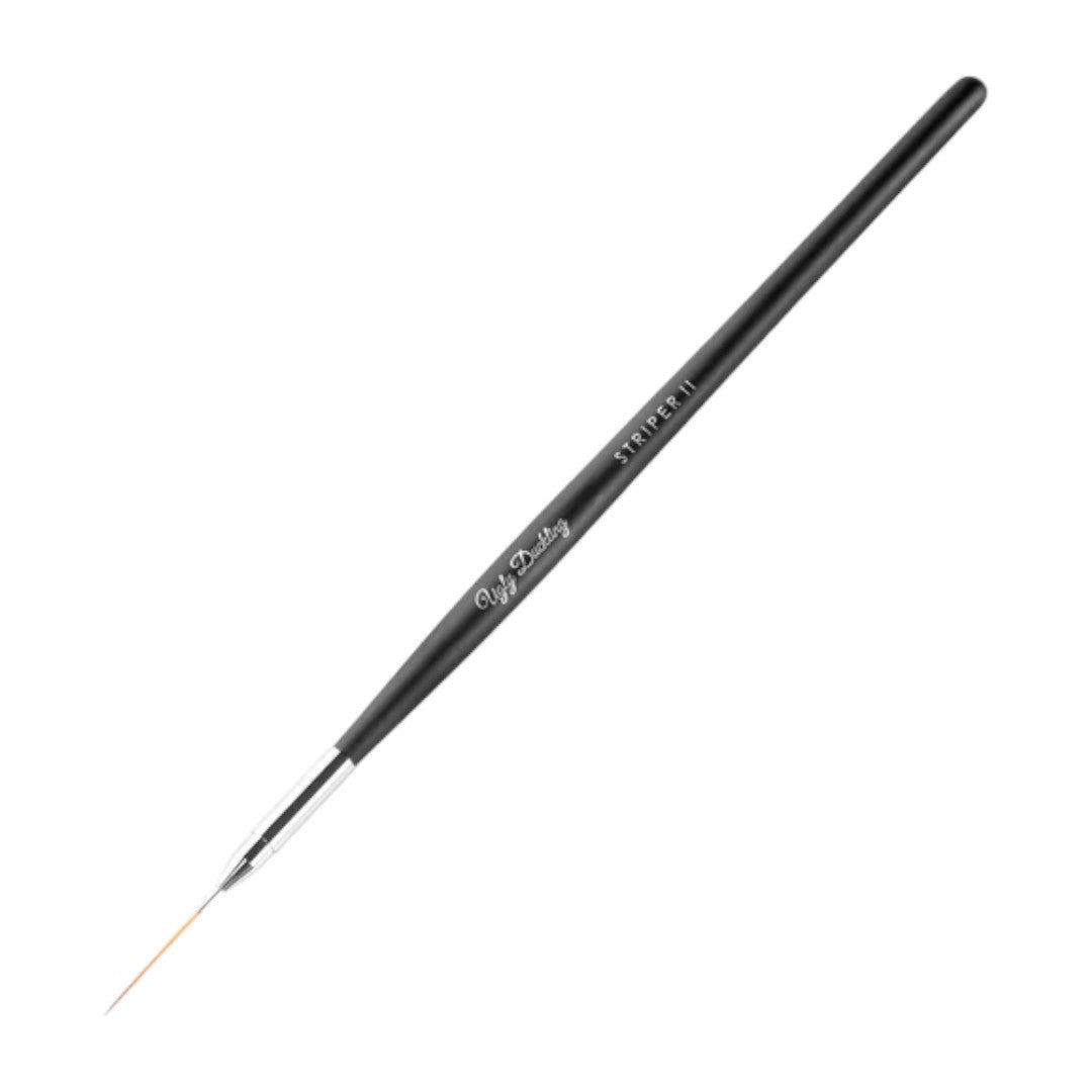 Ugly Duckling Art Brush - Striper II Matte Black Wooden Handle