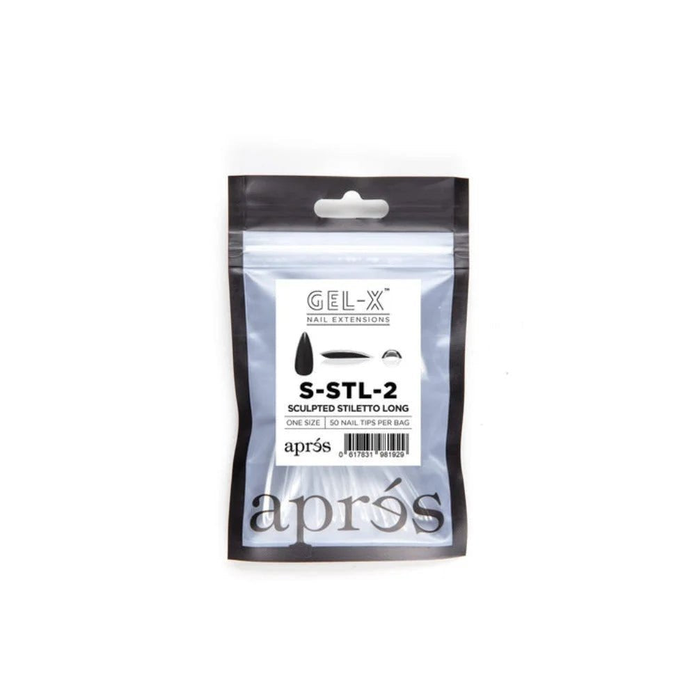 Apres Gel-X Refill Tips - Sculpted Stiletto Long (50Pcs)