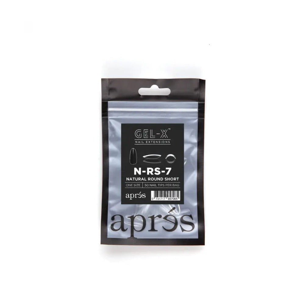 Apres Gel-X Refill Tips - Natural Round Short (50Pcs)