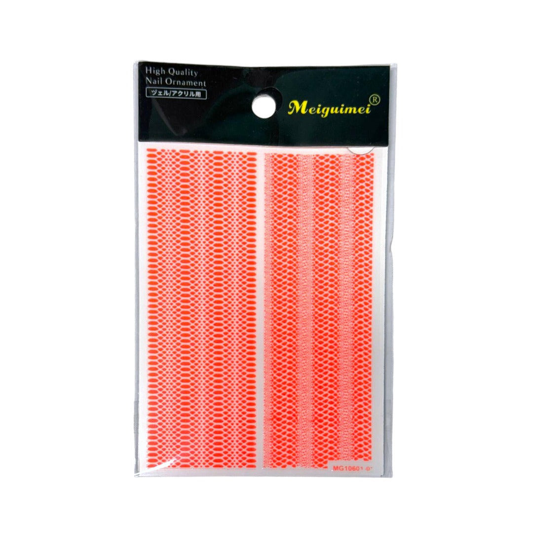CNBS Nail Stickers - Orange Snakeskin Patterns