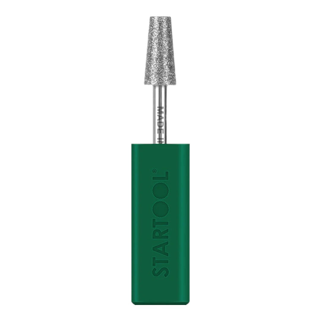 Startool Nail Drill Bits - Cuticle Diamond Tapered Barrel 3/32 Silver