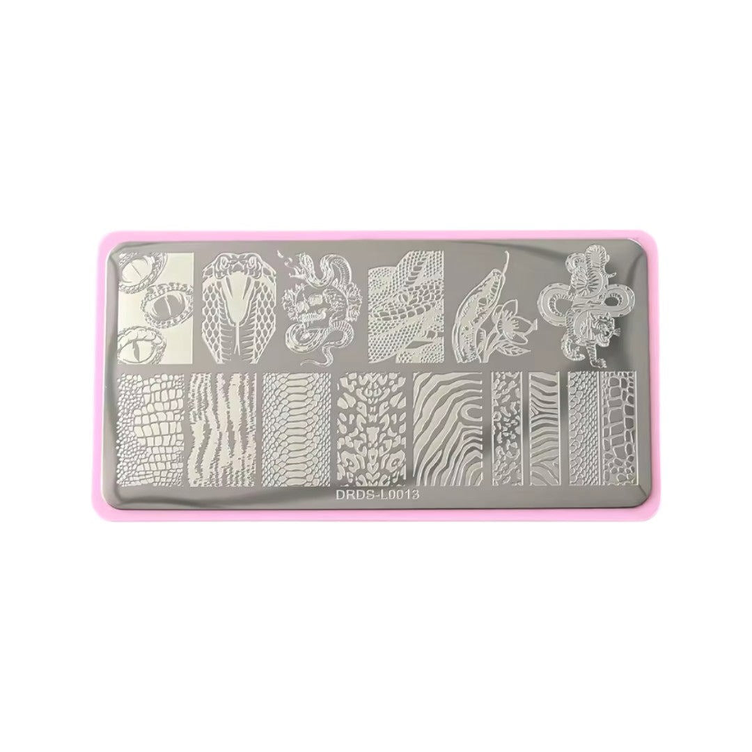 CNBS Nail Stamping Plates - Mixed Snake Designs #DRDS-L0013