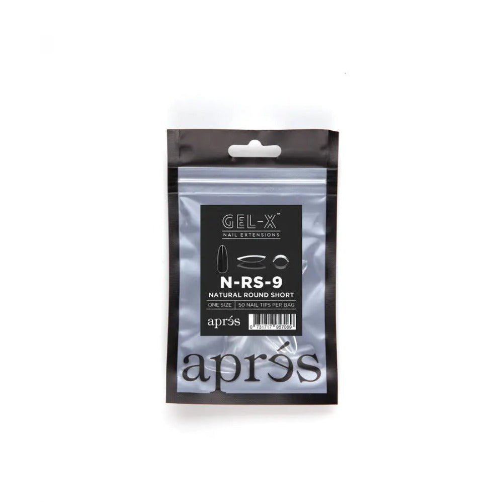 Apres Gel-X Refill Tips - Natural Round Short (50Pcs)