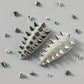 CNBS Nail Charms – Mixed White/Black Punk Cone Spikes (6 Grids)