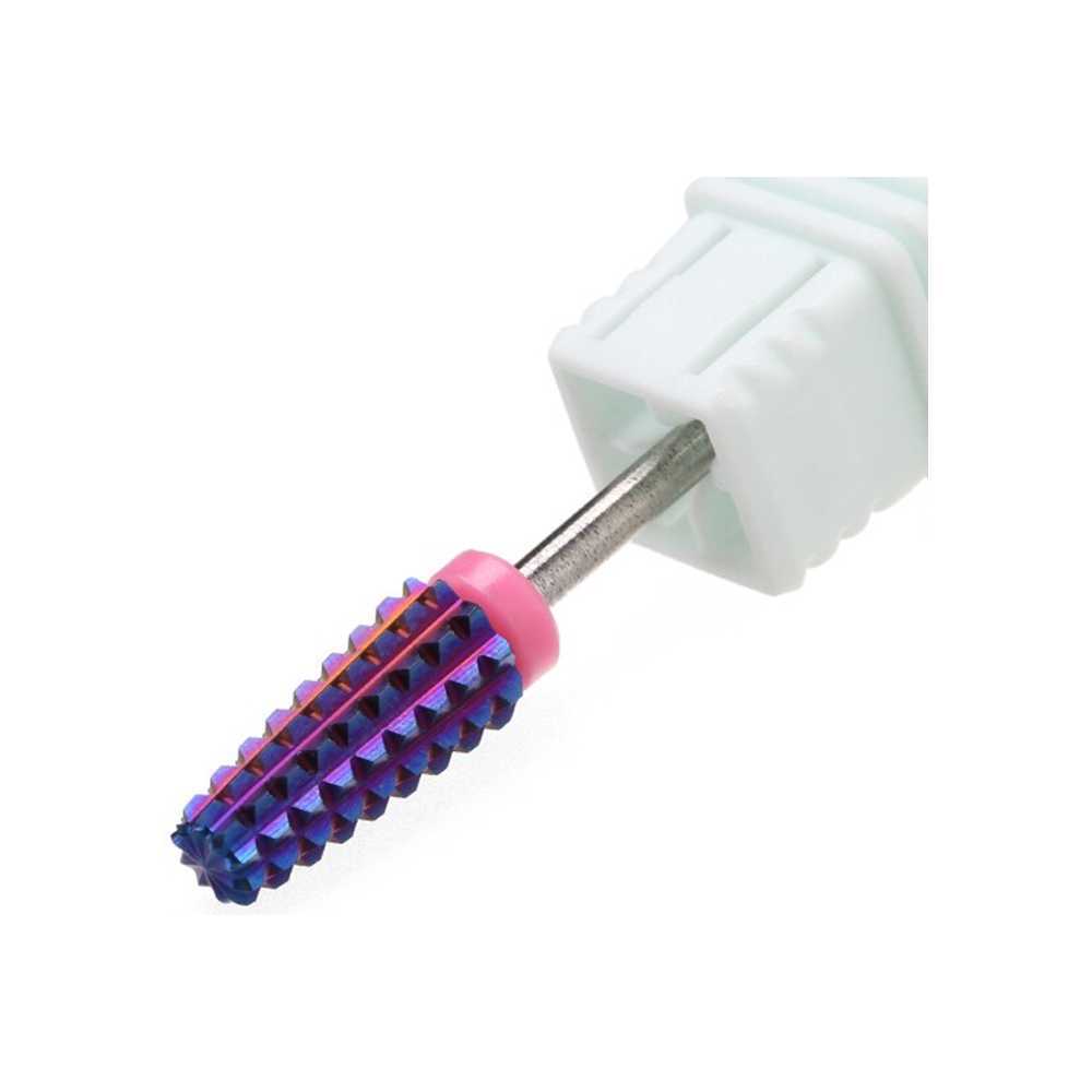 SP Nail Drill Bits - 5in1 Carbide R4XC Quadruple Extra Coarse Grit 3/32 Rainbow