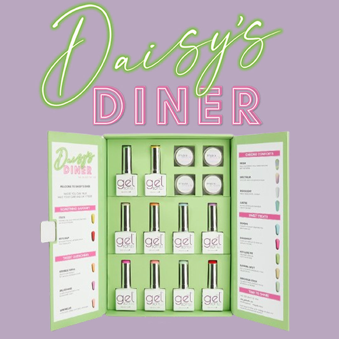 hair serum, dry shampoo, leave in conditioner, the gel bottle daisy diner gel polish