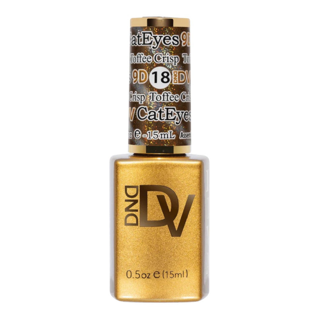DND Diva 9D Cat Eye Gel Polish - Toffee Crisp #18