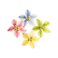 CNBS Nail Charms - 3D Handmade Acrylic Multi Colour Flower Varied Style 4pcs