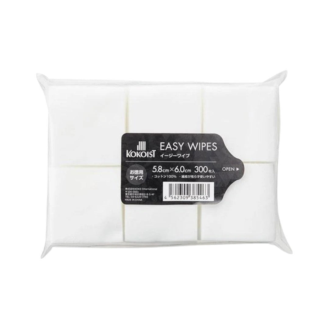 Kokoist Easy Wipes - 100% Lint Free Cotton (300 Sheets)