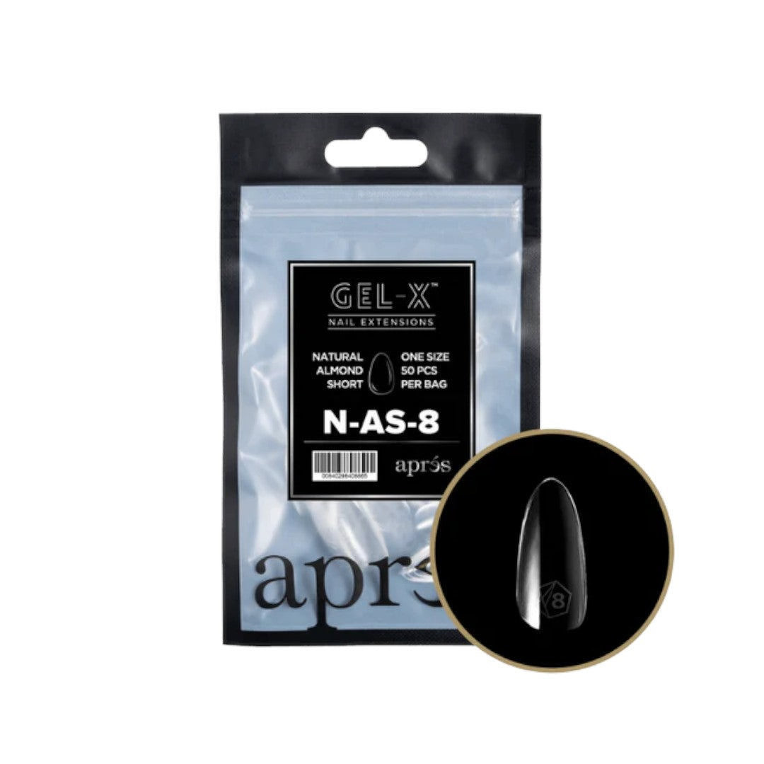 Apres Gel-X Refill Tips 2.0 - Natural Almond Short (50Pcs)